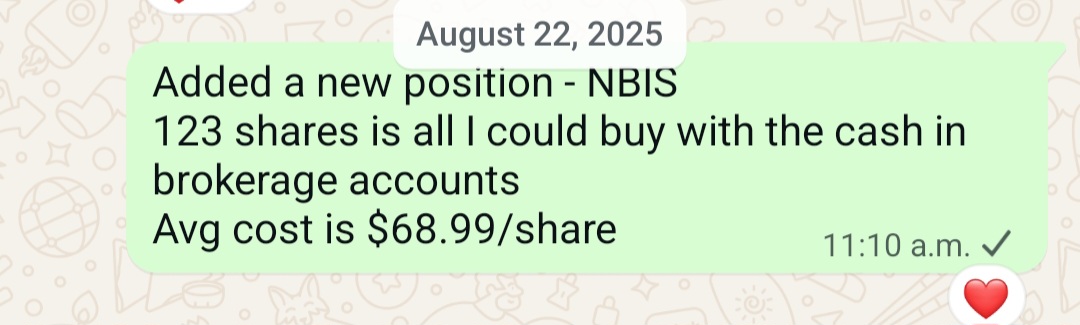 First NBIS buy